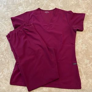 Jockey Maroon Scrub Set